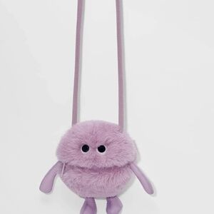 Plush Purple Monster Shoulder Bag for Kids